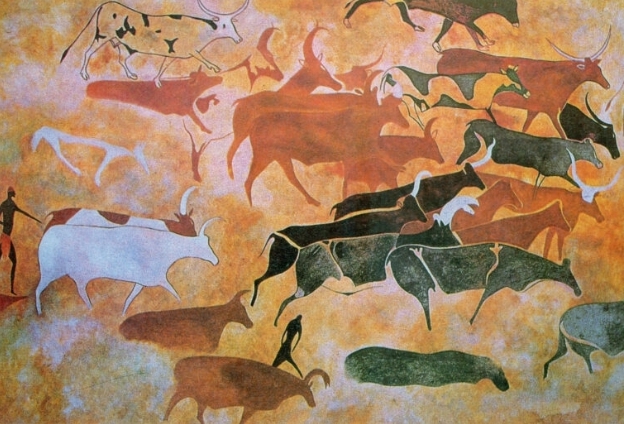 Art rupestre : peintures de grands herbivores