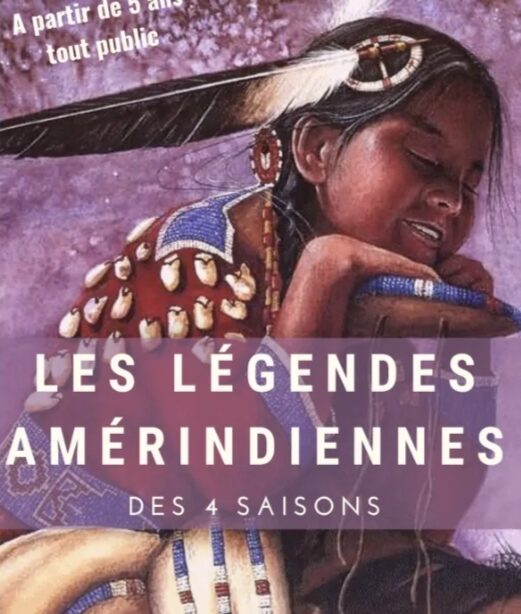 Affiche du spectacle légendes traditionnelles amérindiennes par Fabienne Pujalte